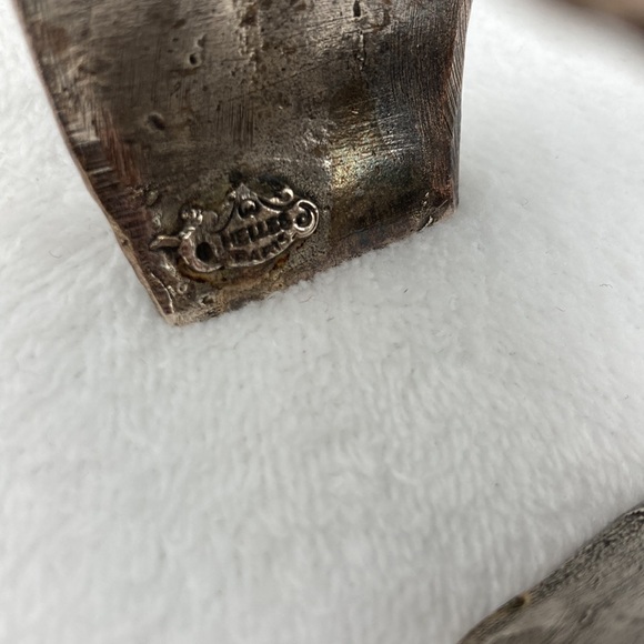 VTG Helles Paris Women’s Serpent Cuff Bracelet Silver Plate Heavy - Picture 7 of 12